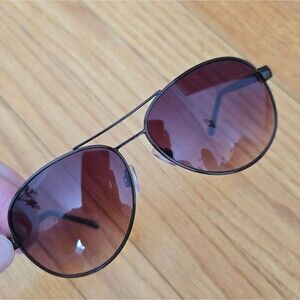 Fossil Pilot Aviator Sunglasses Brown Gradient Lens Top Gun